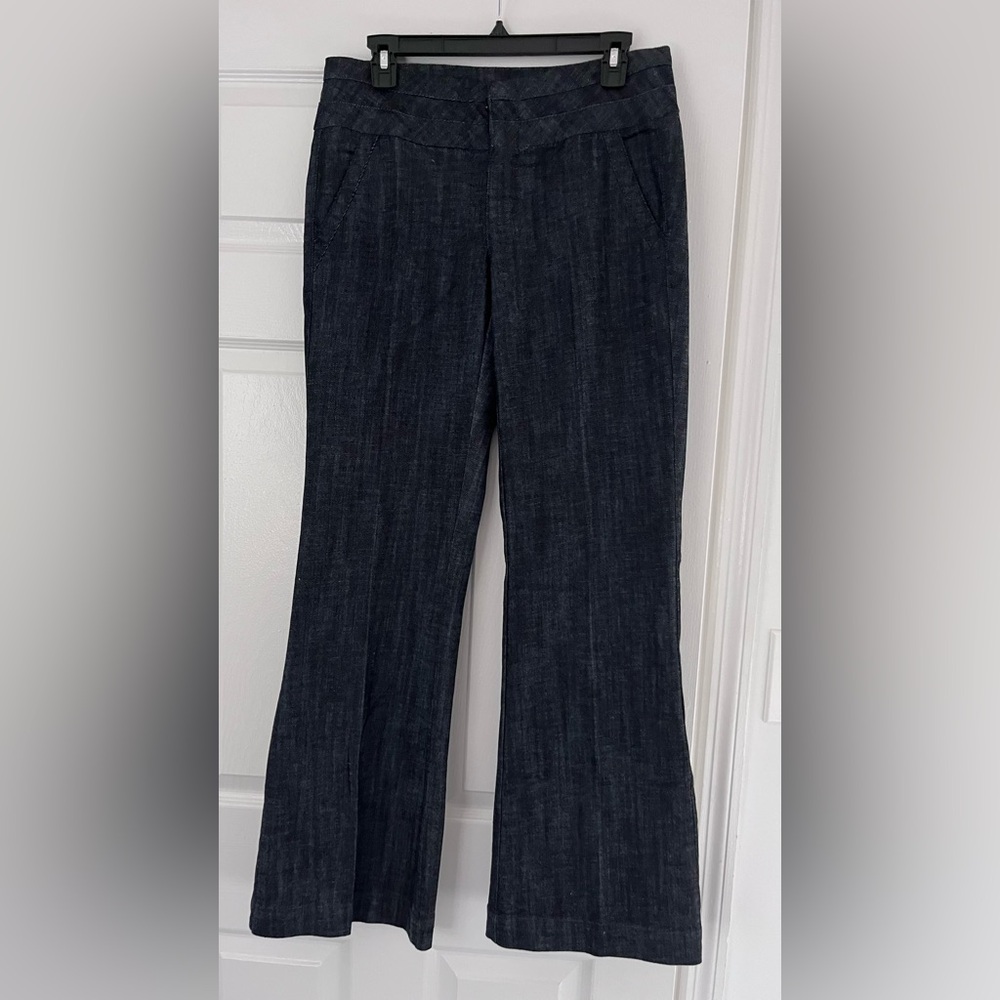 Maurices Women’s Size 7/8 Black Textured Denim Wide Leg Jeans